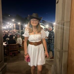 BP White Puff Sleeve dress